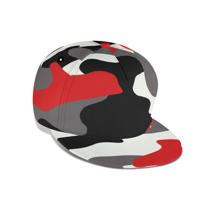 Gorra Milano roja, negra y blanca con camuflaje