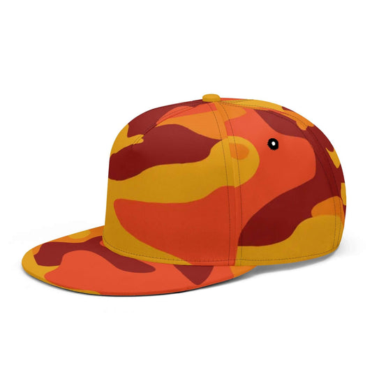 California Orange & Red Camo Snapback