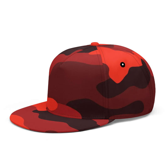 Scarlet Red & Black Camo Snapback