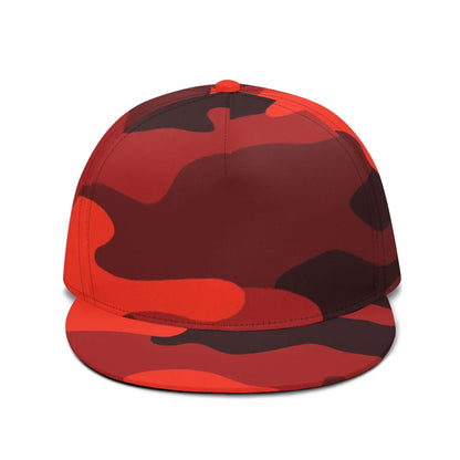 Snapback camouflage rouge écarlate et noir