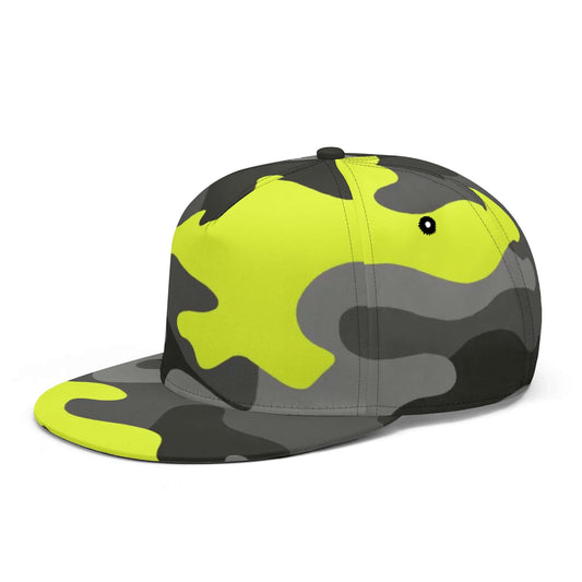 Black Gray & Yellow Camo Snapback