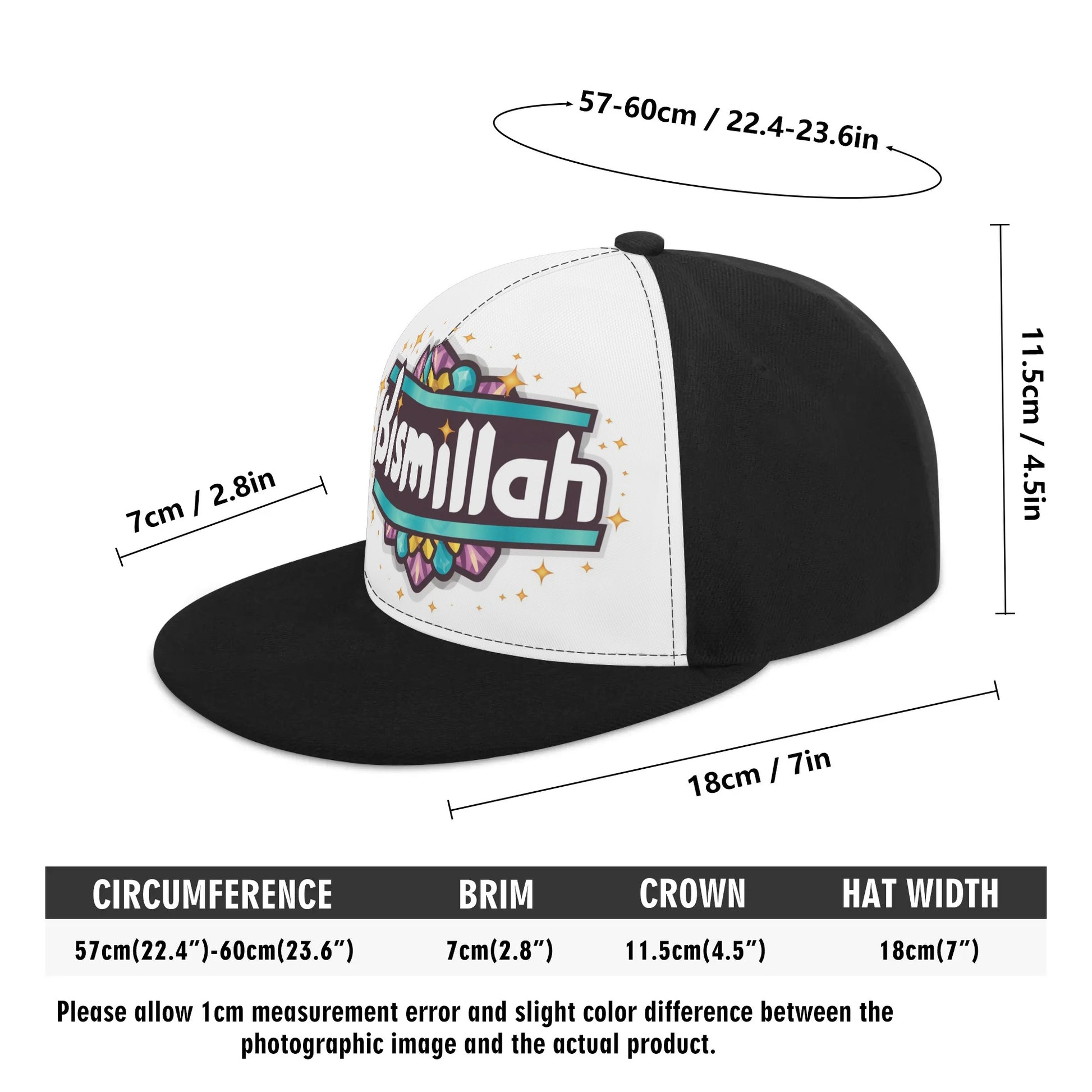 Bismillah Front Printing Casual Hip-hop Hat