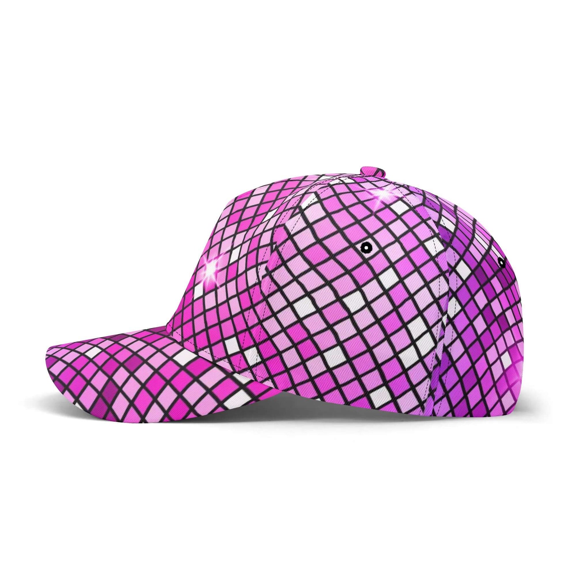 Shining Pink Disco Ball Cap