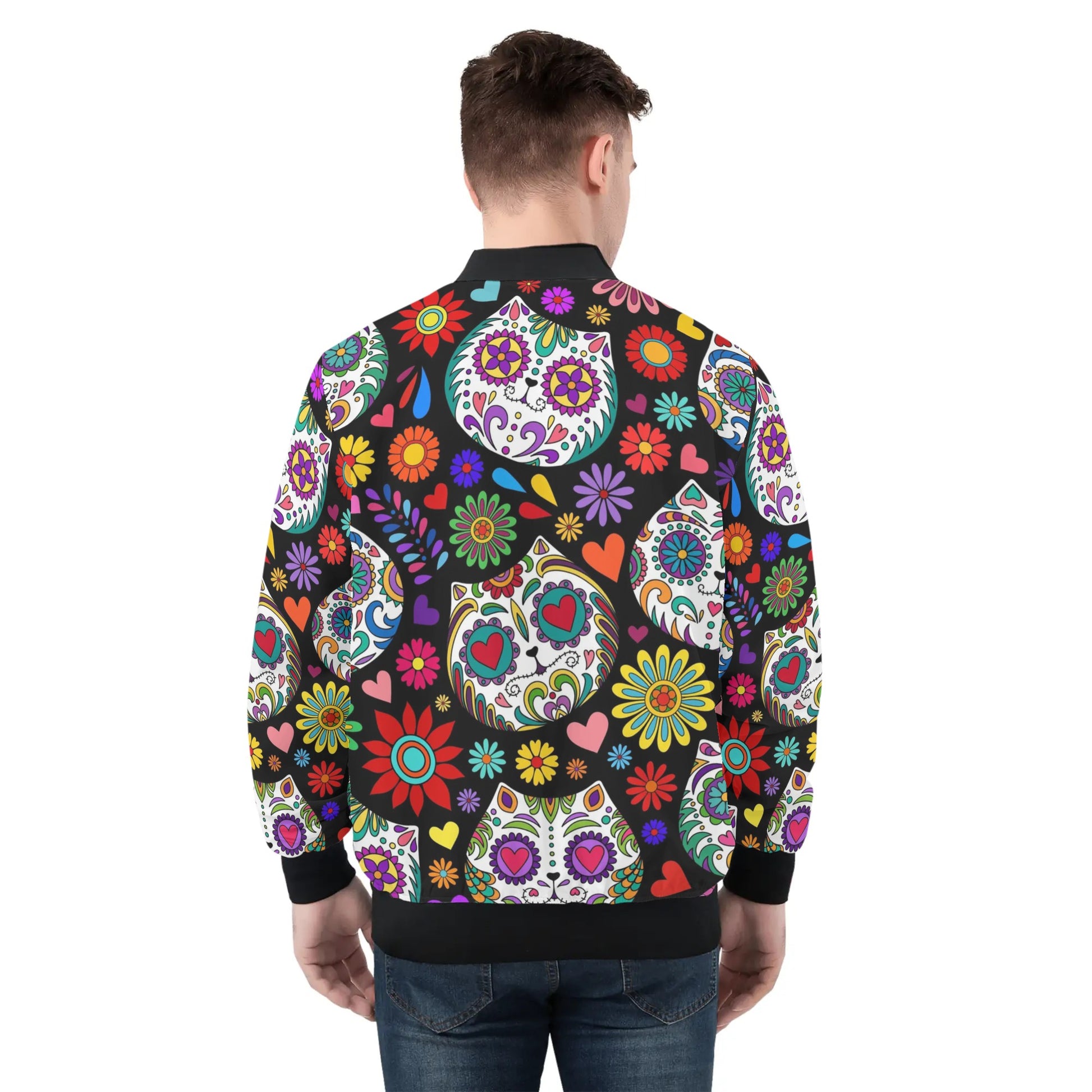 Day of the Dead Skulls Bomber Jacket