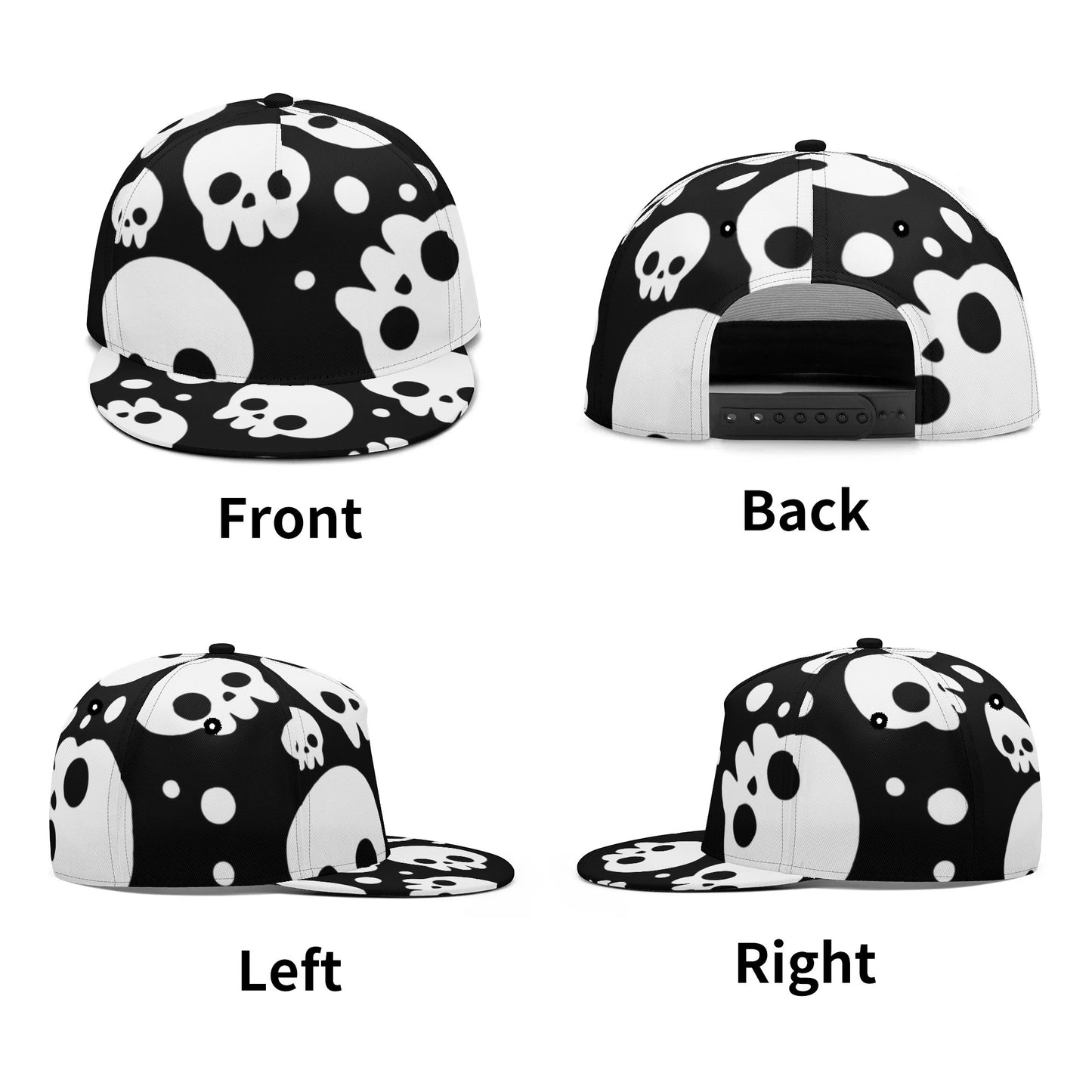 Black & White Skulls Snapback