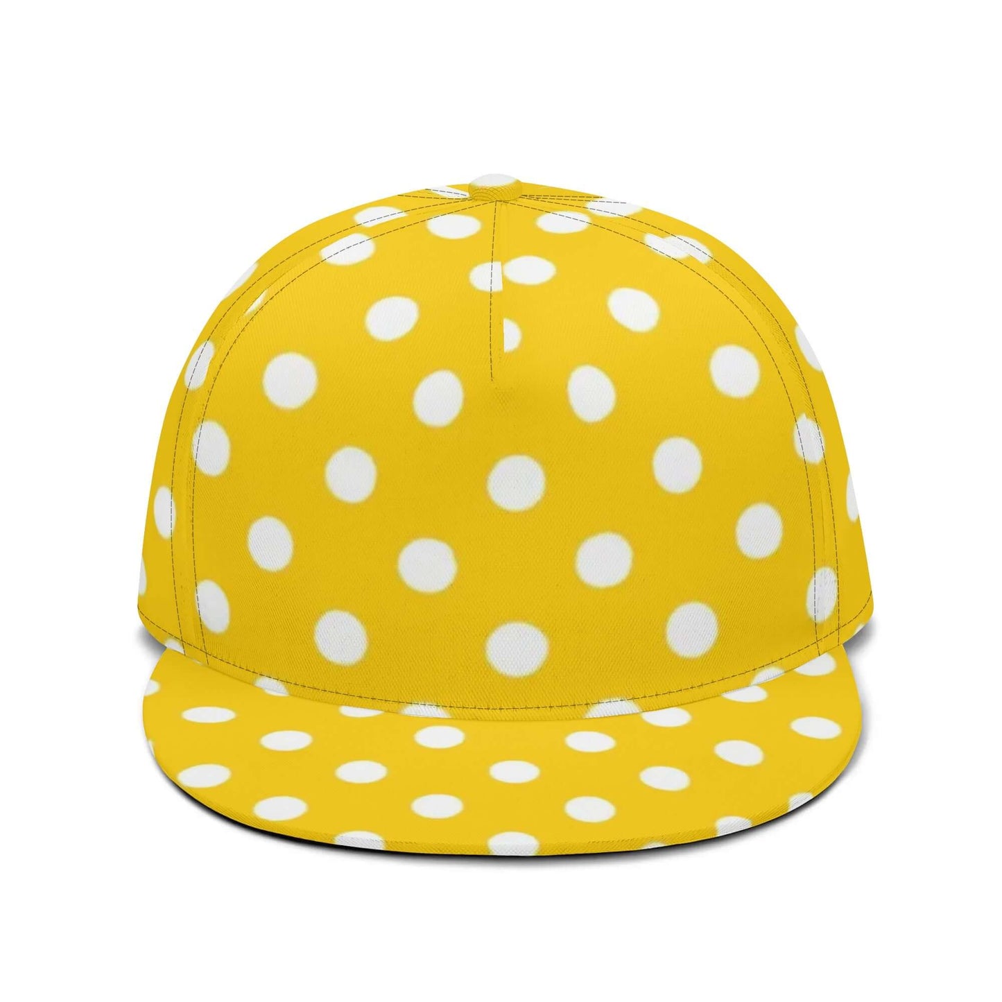 Yellow & White Polka Dots Snapback