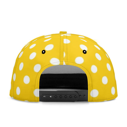 Yellow & White Polka Dots Snapback