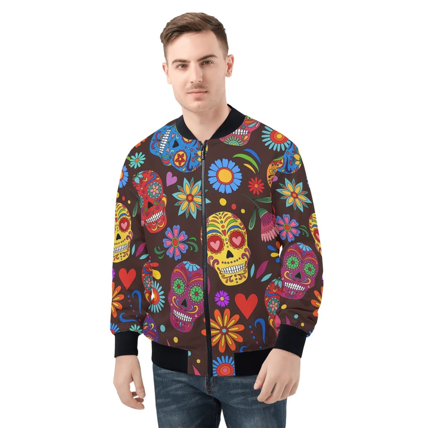 Day of the Dead Skulls Bomber Jacket