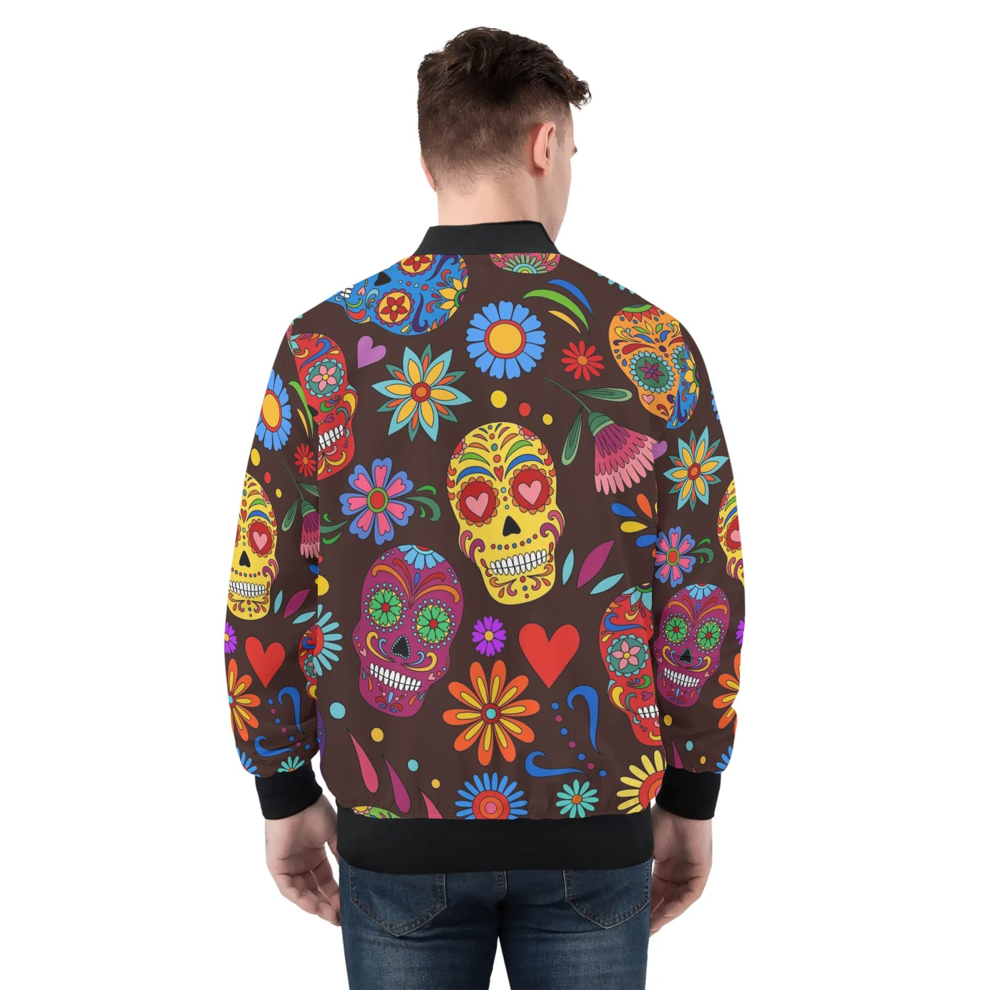 Day of the Dead Skulls Bomber Jacket