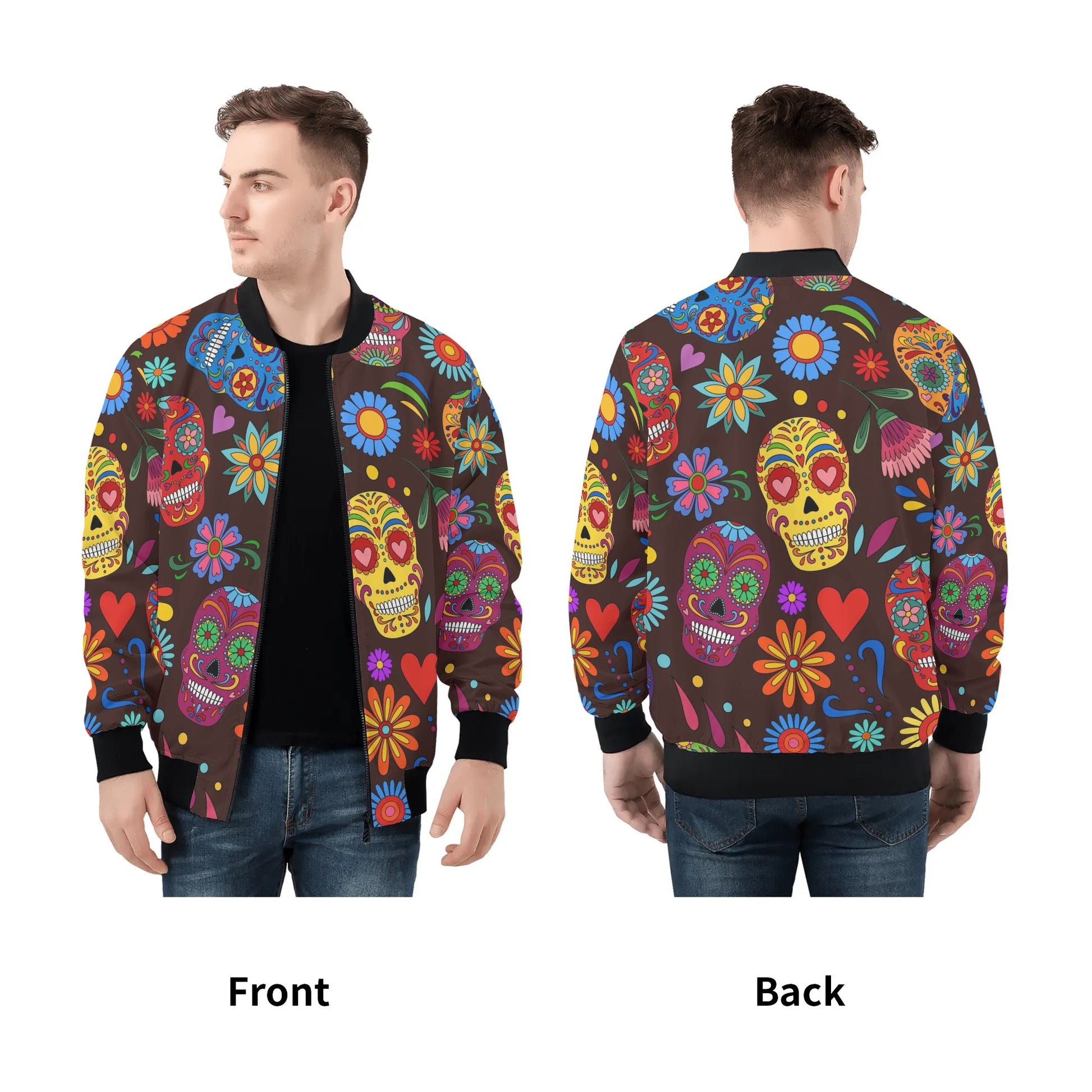 Day of the Dead Skulls Bomber Jacket