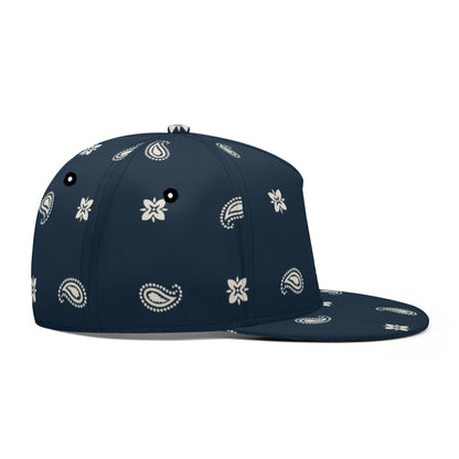 Midnight Blue Paisley Snapback