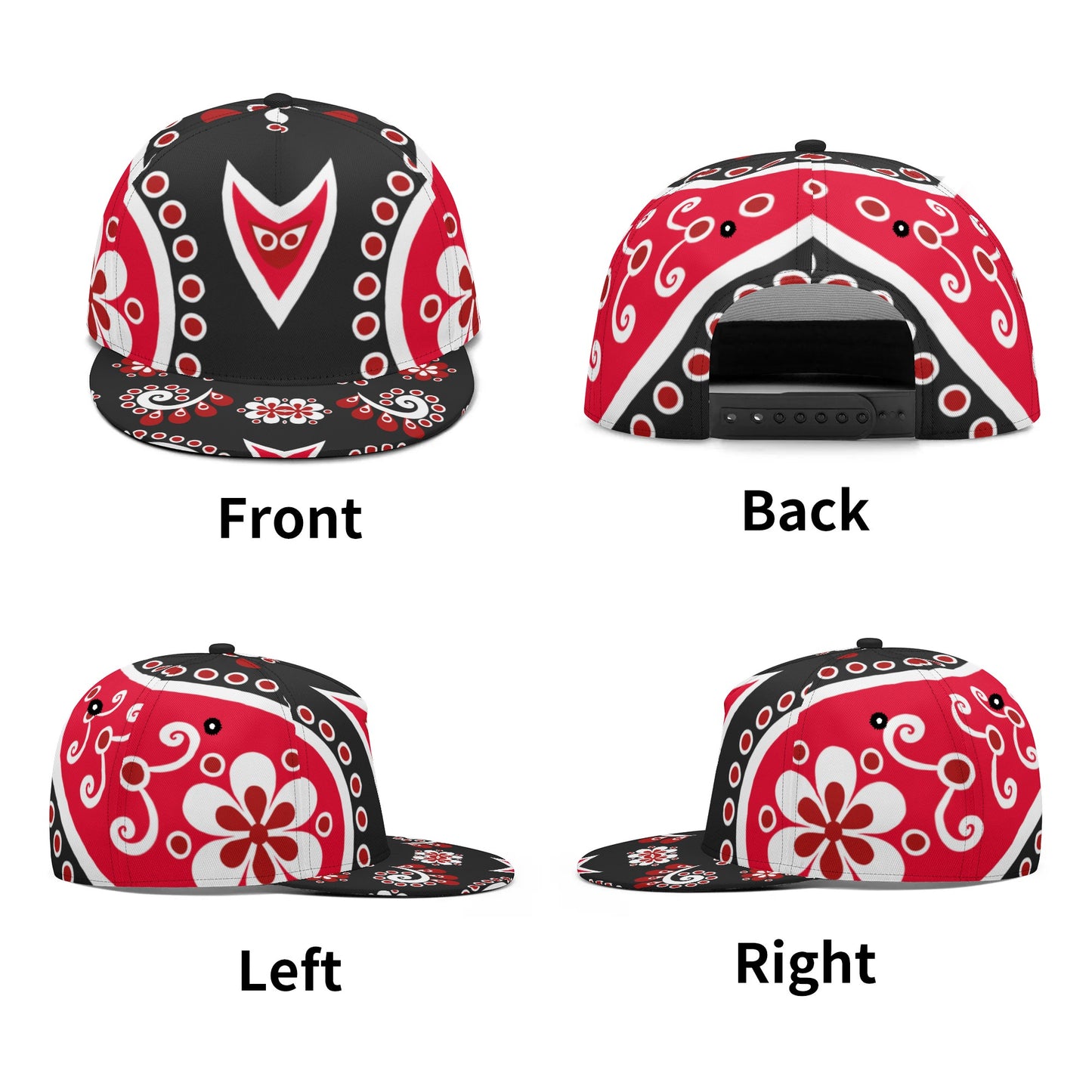 Black Red White Bandana Snapback