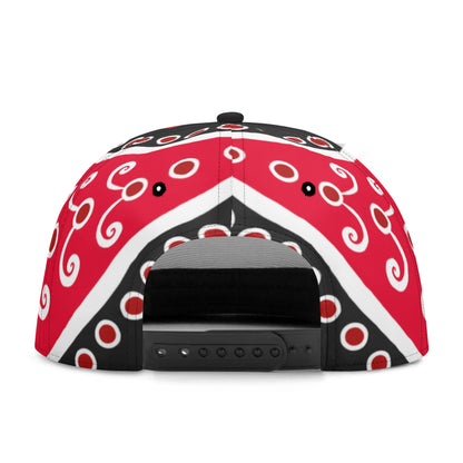 Black Red White Bandana Snapback