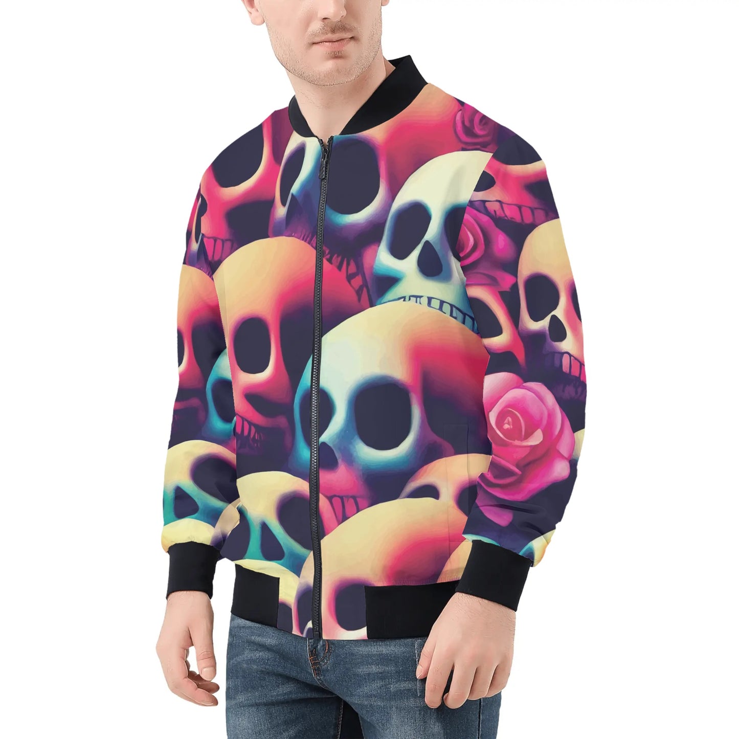 Skulls & Roses Bomber Jacket