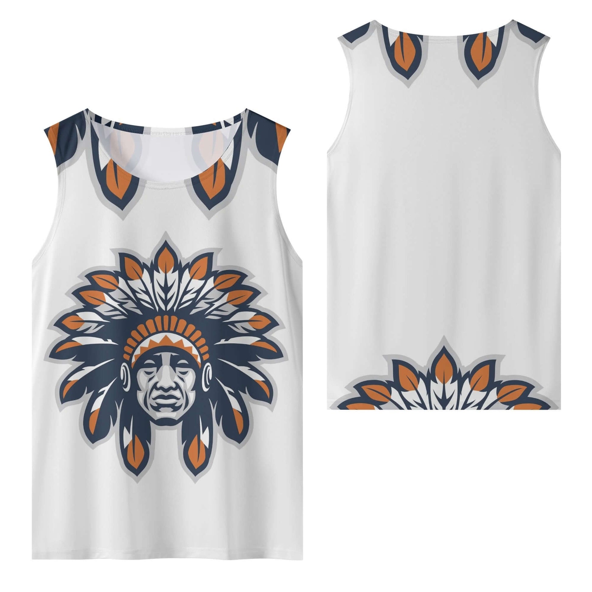 Native American Warrior Sleeveless Tank Top