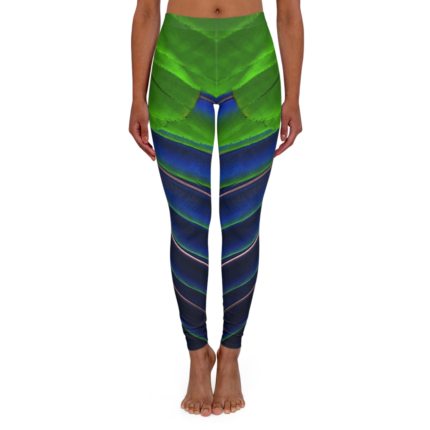 Spandex Leggings | Fabulous Eclectus Parrot - Ribooa