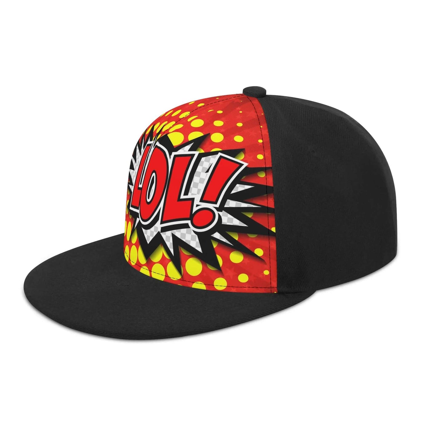 LOL Snapback Hat | Splash Red & Yellow