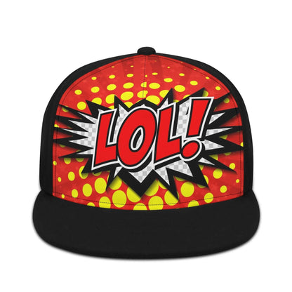 LOL Snapback Hat | Splash Red & Yellow