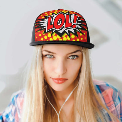 LOL Snapback Hat | Splash Red & Yellow