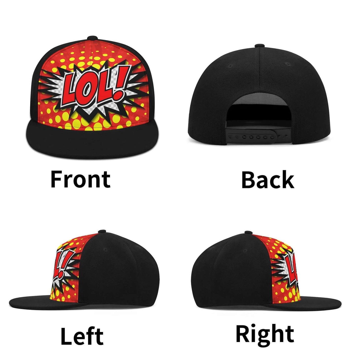 LOL Snapback Hat | Splash Red & Yellow