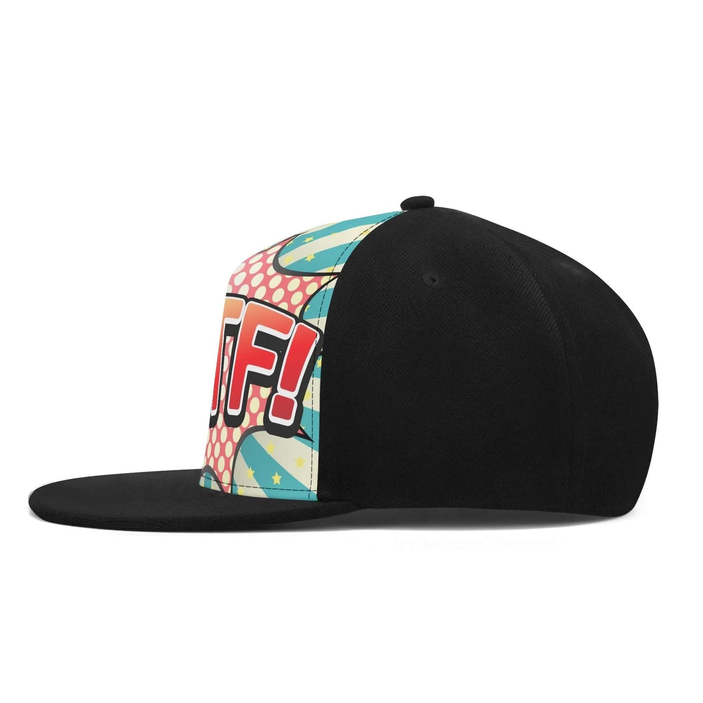 WTF Snapback Hat | Comic Blue Red Orange