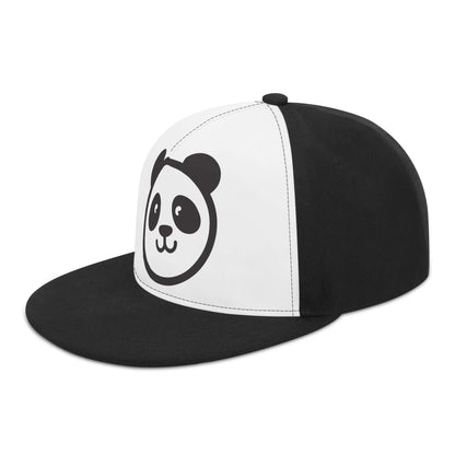 Panda Snapback Hat | Black & White