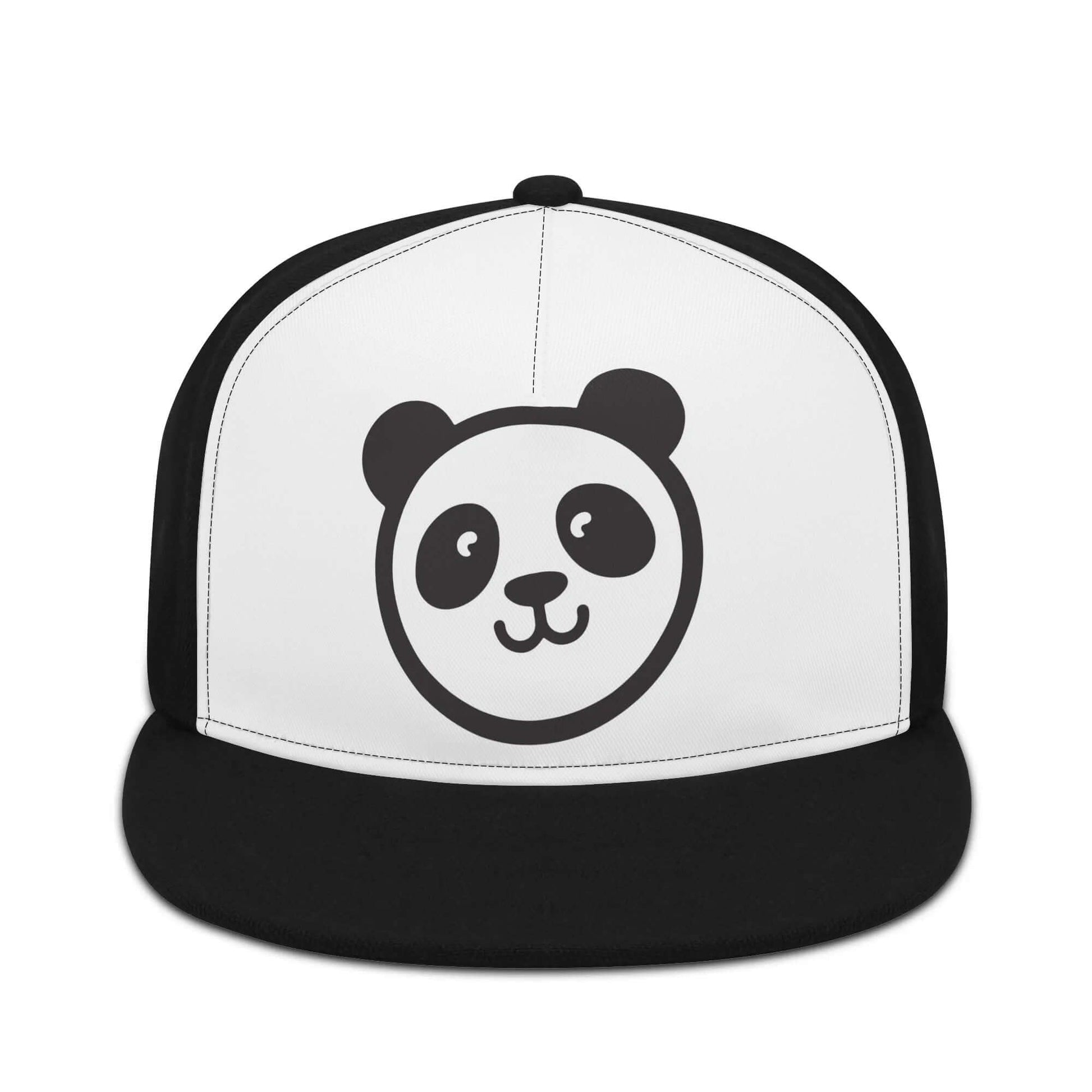 Panda Snapback Hat | Black & White