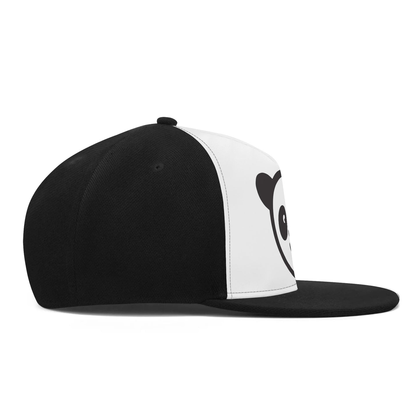 Panda Snapback Hat | Black & White