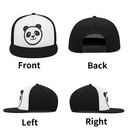 Panda Snapback Hat | Black & White