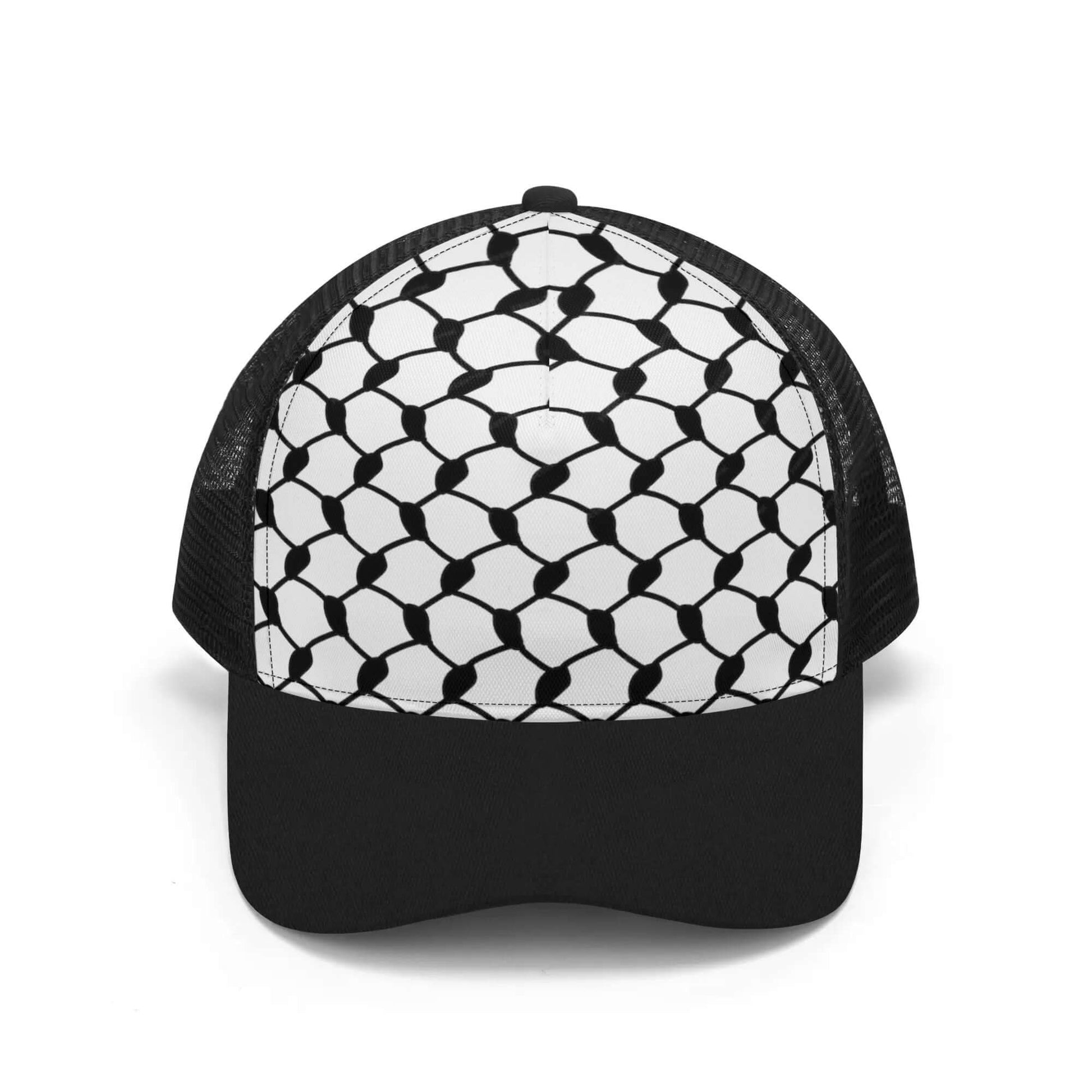 Keffiyeh Trucker Hat | Large Black Knots