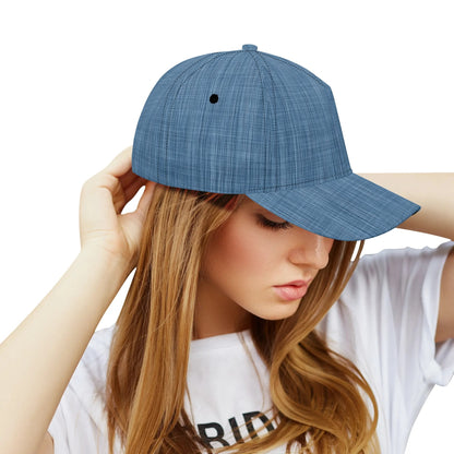 Denim Baseball Cap | Blue Fabric Texture Design