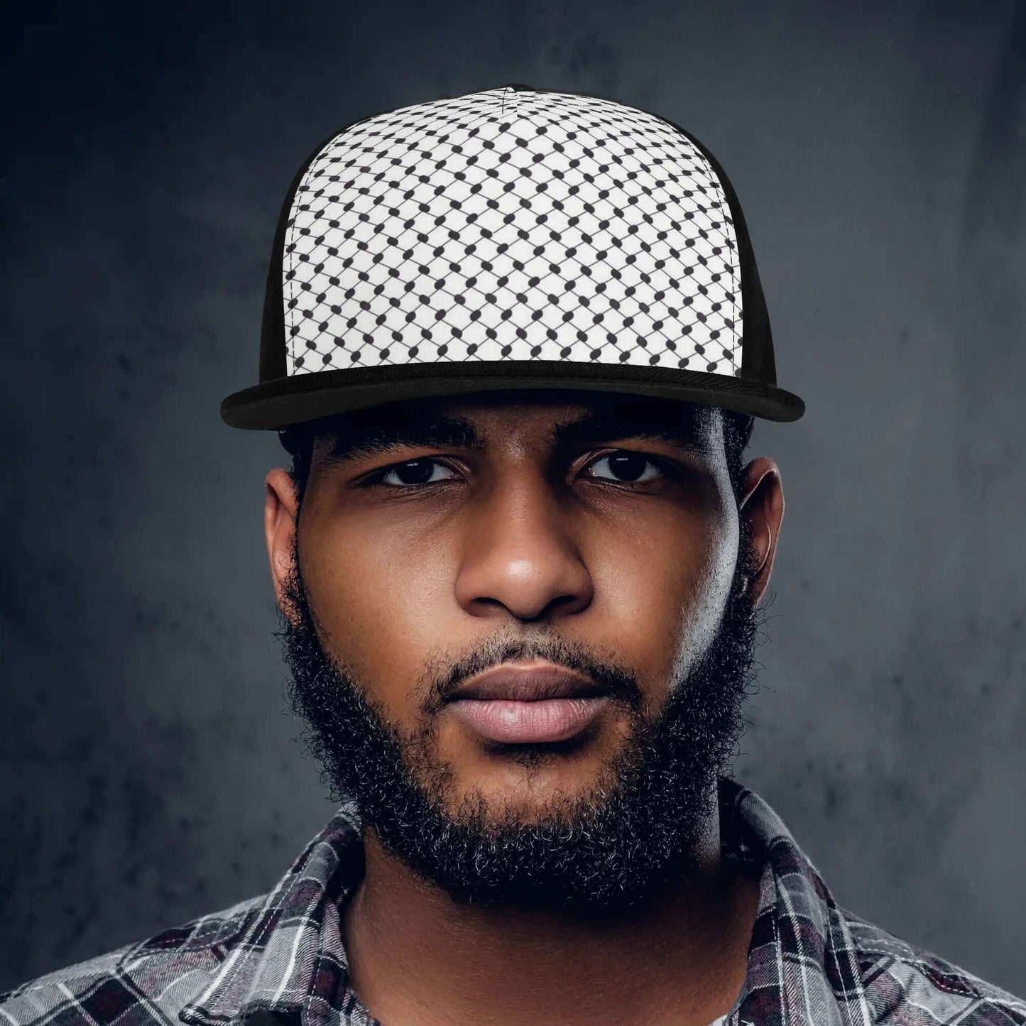 Keffiyeh Snapback | Black & White Cap