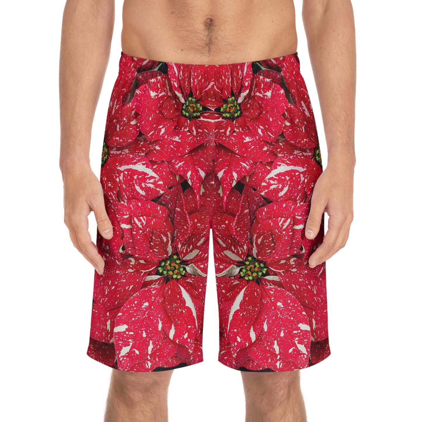 Board Shorts | Red flowers - Ribooa