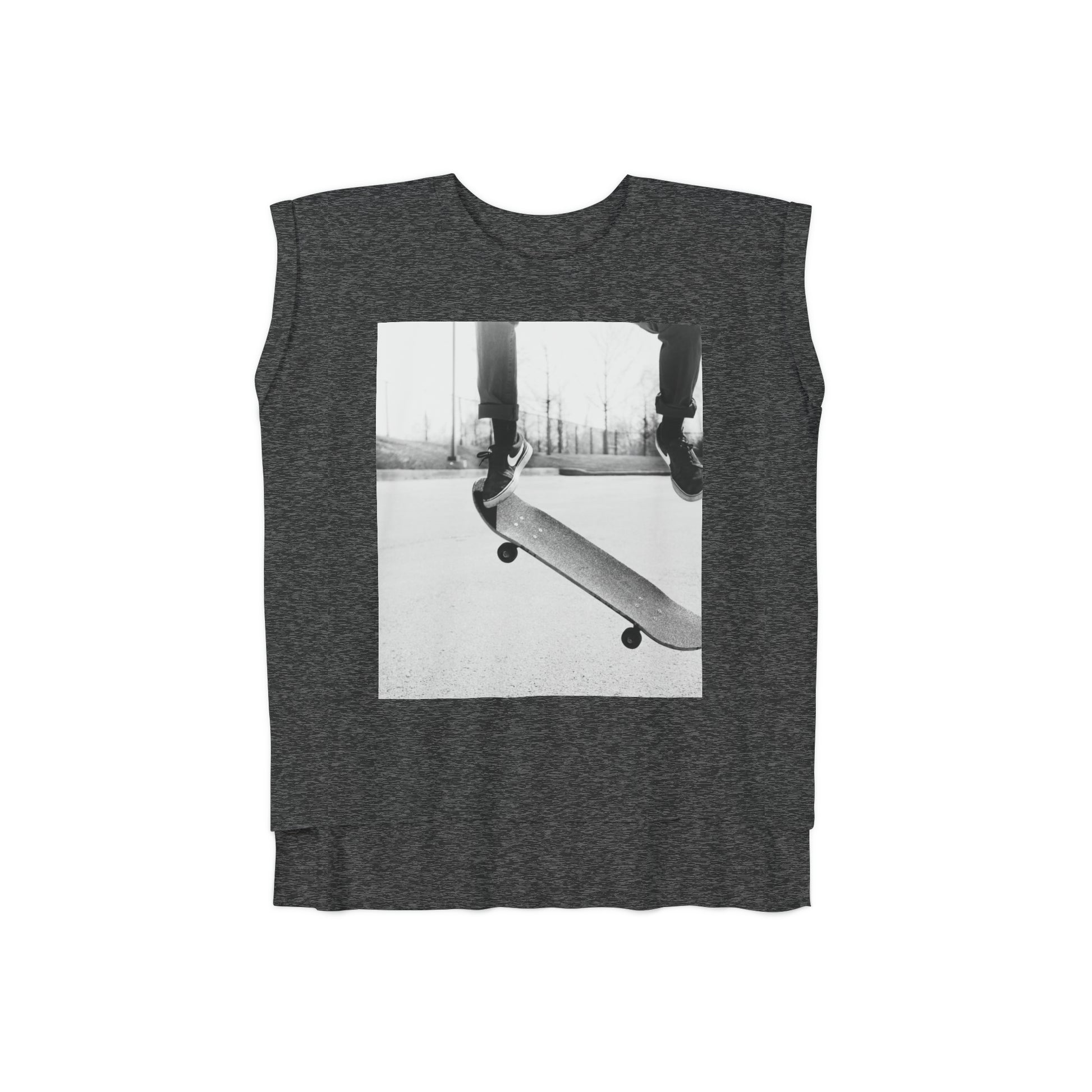 Relaxed Fit Muscle Tee (Front Print) - Ribooa