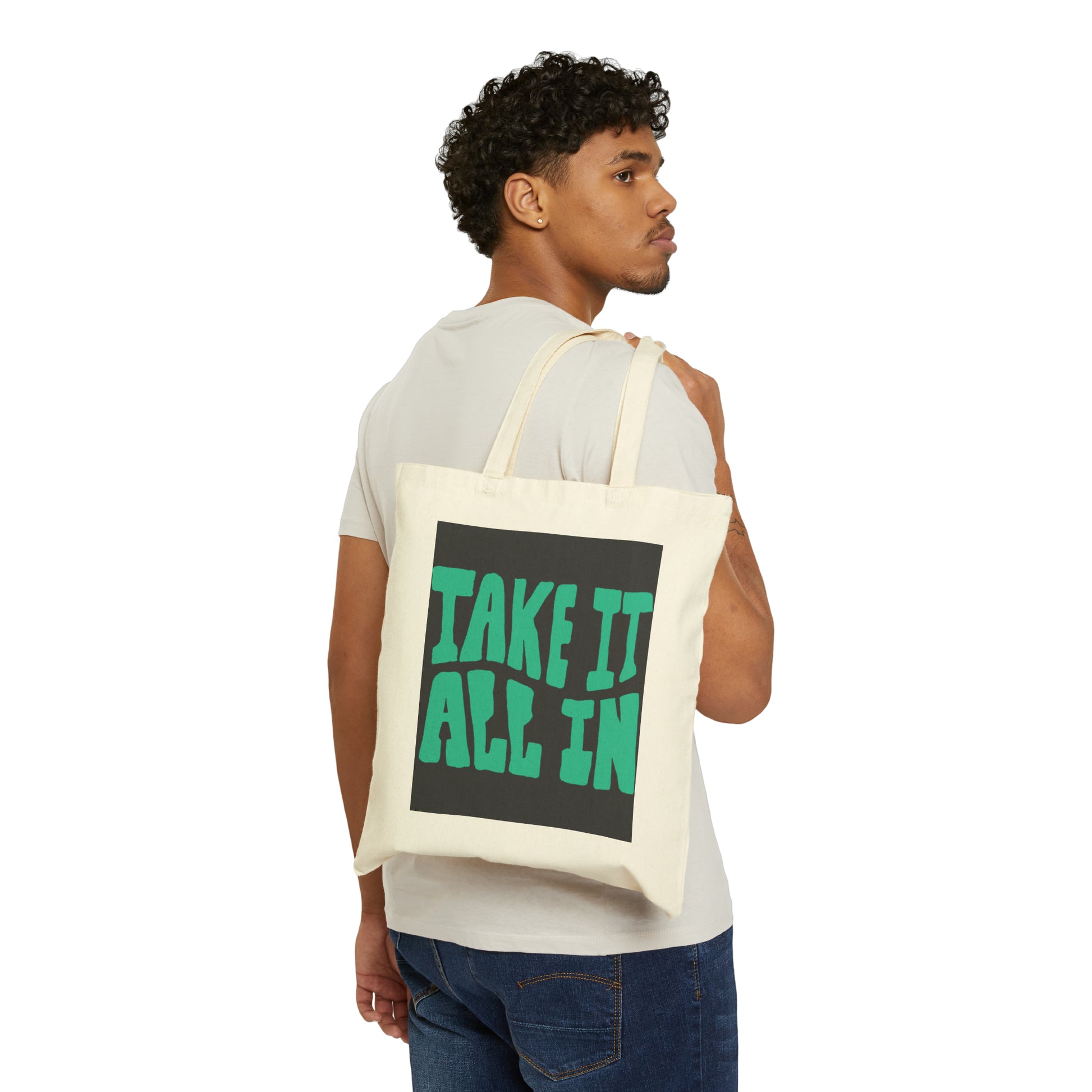 Cotton Canvas Tote Bag | All In - Ribooa