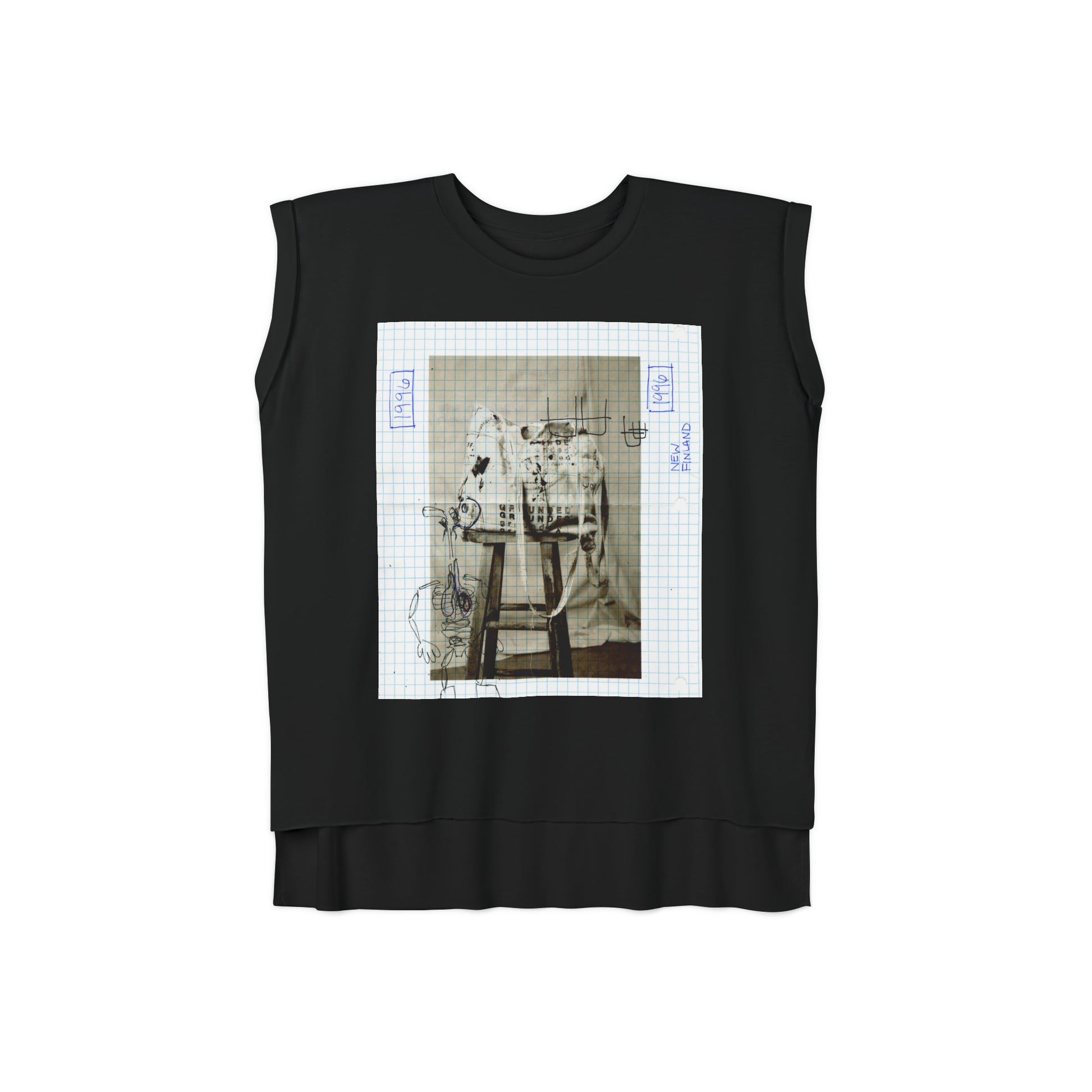 Relaxed Fit Muscle Tee (Front Print) - Ribooa