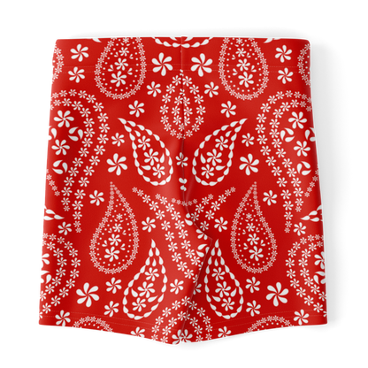 Red Bandana Legging Shorts | HD print