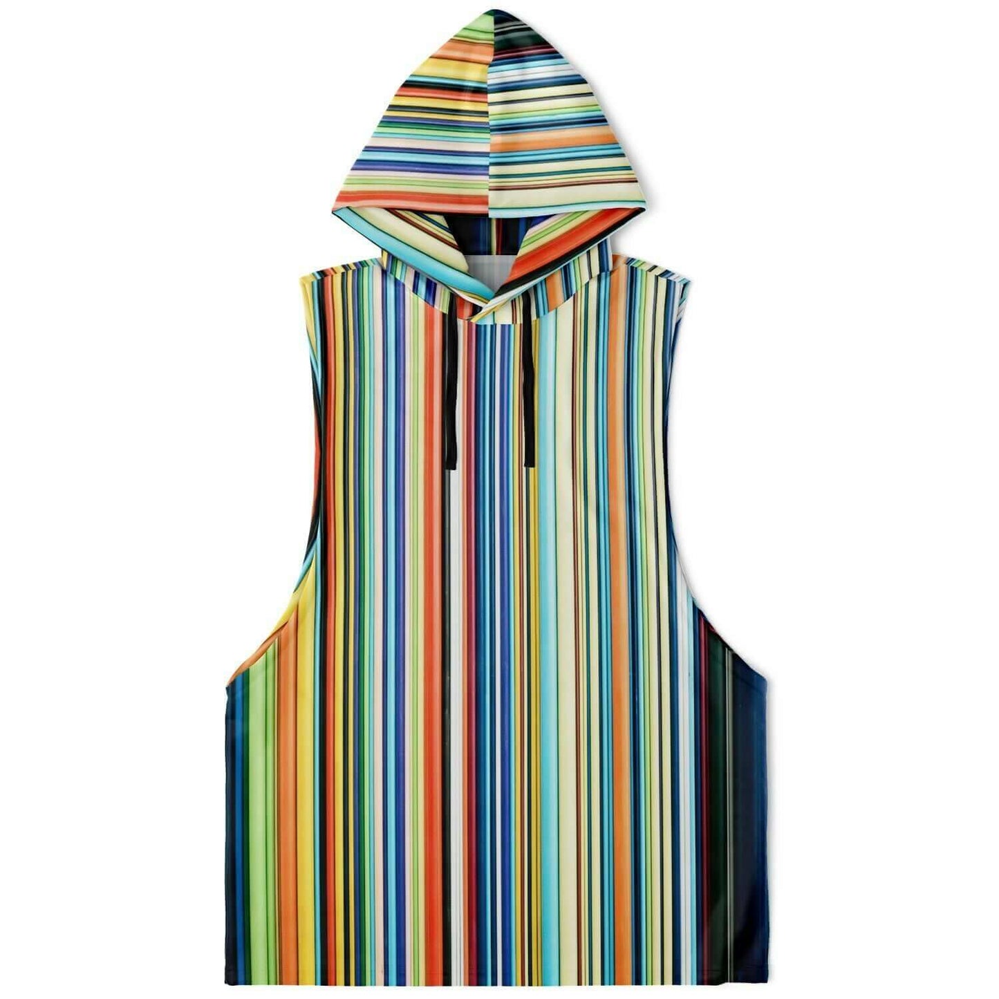 Sleeveless Hoodie For Men | Color Stripes