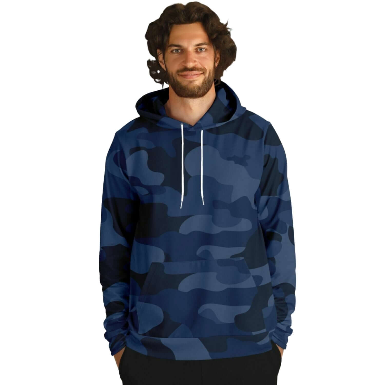 Deep Blue Camouflage Hoodie | Unisex HD