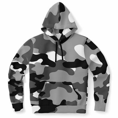 Black Gray & White Camouflage Hoodie