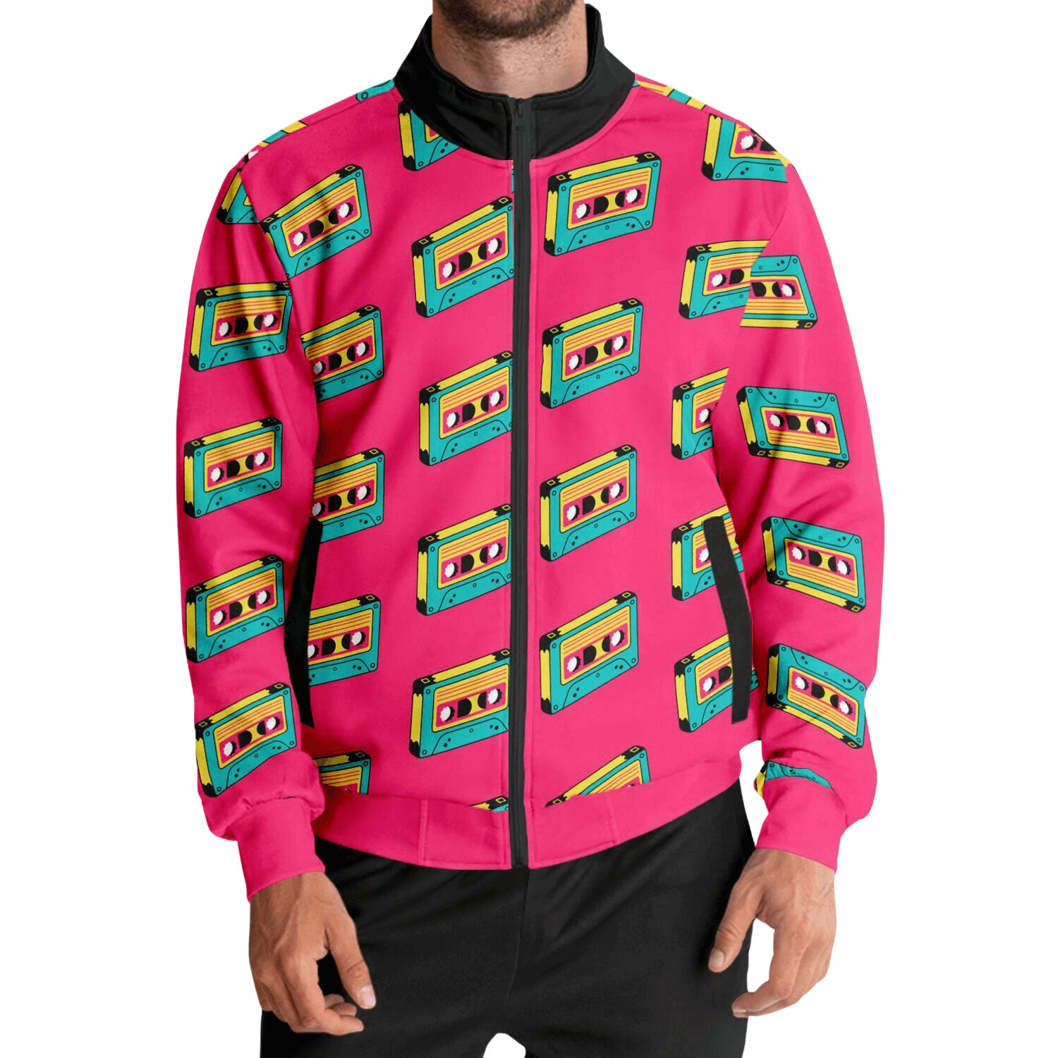 Pink Track Jacket | HD Print | Cassettes