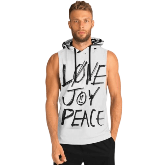 Sleeveless Hoodie For Men | Love Joy Peace