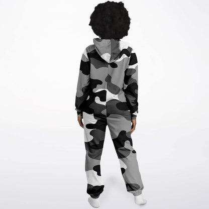 Camo Jumpsuit | Black Gray & White