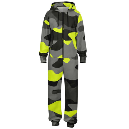 Camo Jumpsuit | Black Gray & Yellow