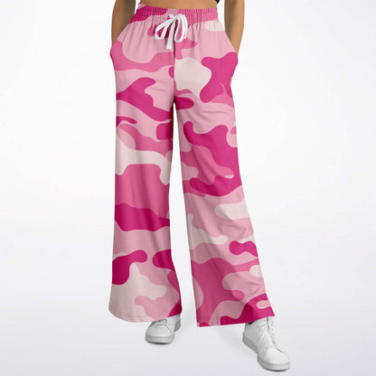 Camo Wide Leg Pants For Women | Lavender Pink