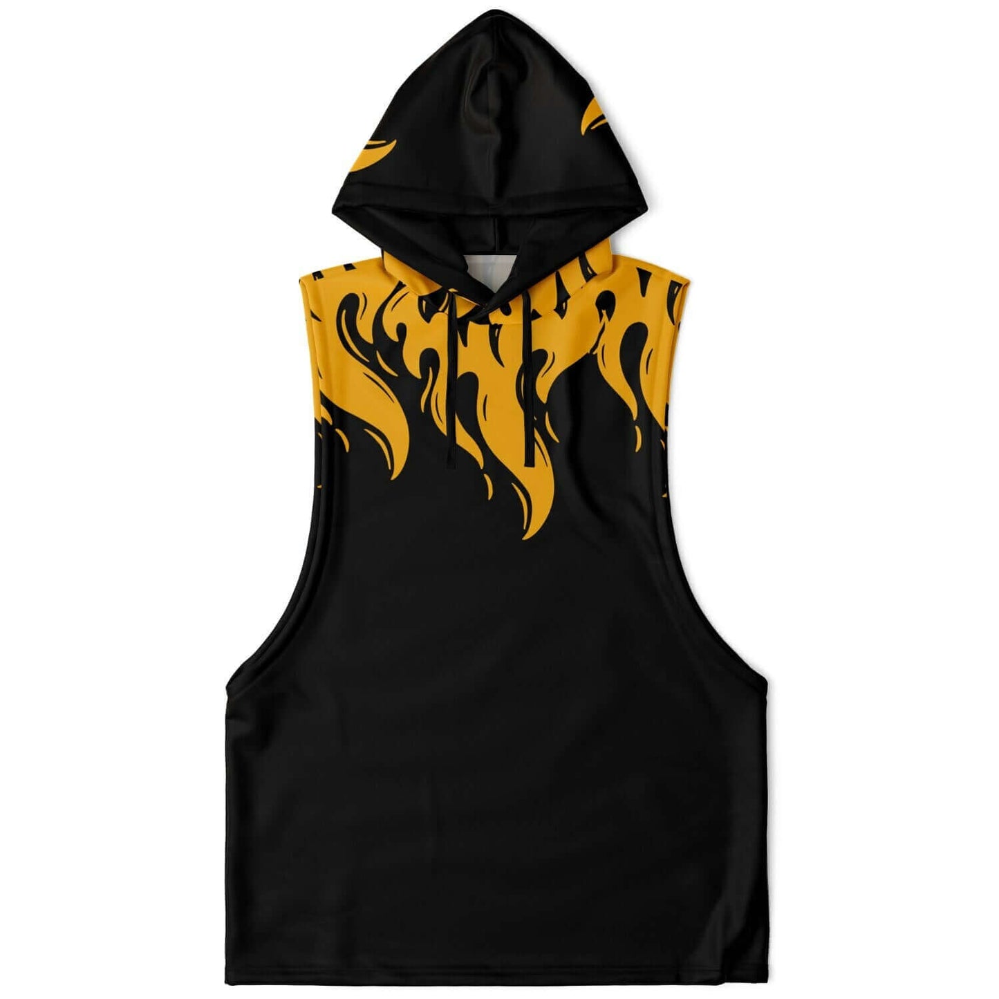 Black Sleeveless Hoodie For Men | Blazing Fire