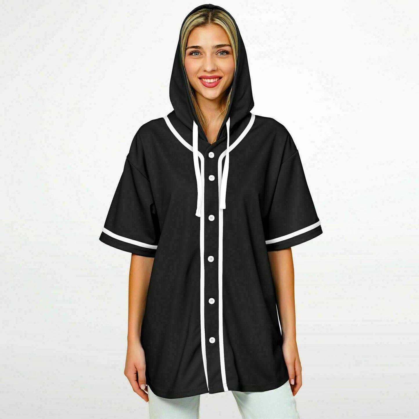 Hooded Baseball Jersey | HD Print | Free Shipping - Ribooa