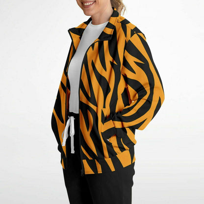 Tiger Track Jacket | Orange & Black HD Print