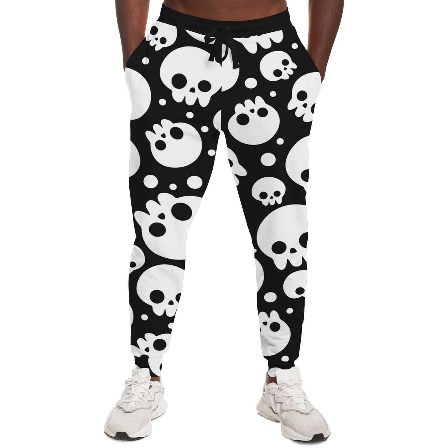 Black & White Skulls Track Pants | Unisex