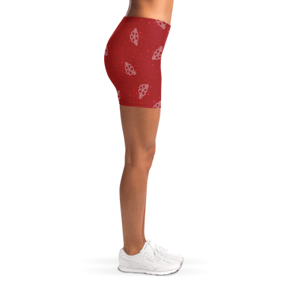 Funky Red Legging Shorts | HD Print